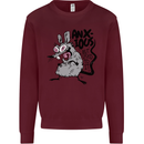 Funny Anxious Rat Anxiety Kids Sweatshirt Jumper Maroon