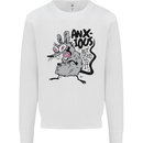 Funny Anxious Rat Anxiety Kids Sweatshirt Jumper White