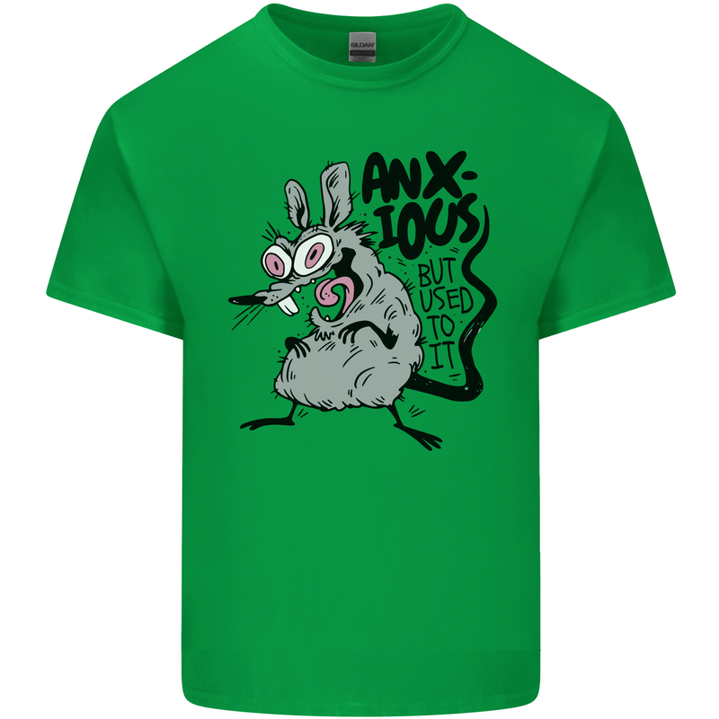 Funny Anxious Rat Anxiety Kids T-Shirt Childrens Irish Green