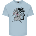 Funny Anxious Rat Anxiety Kids T-Shirt Childrens Light Blue
