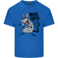Funny Anxious Rat Anxiety Kids T-Shirt Childrens Royal Blue
