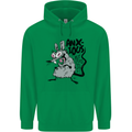 Funny Anxious Rat Anxiety Mens 80% Cotton Hoodie Irish Green