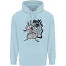 Funny Anxious Rat Anxiety Mens 80% Cotton Hoodie Light Blue