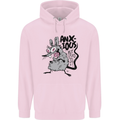 Funny Anxious Rat Anxiety Mens 80% Cotton Hoodie Light Pink