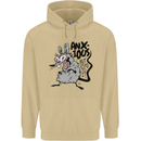 Funny Anxious Rat Anxiety Mens 80% Cotton Hoodie Sand