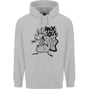 Funny Anxious Rat Anxiety Mens 80% Cotton Hoodie Sports Grey