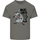 Funny Anxious Rat Anxiety Mens Cotton T-Shirt Tee Top Charcoal
