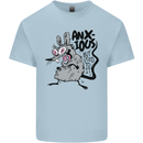 Funny Anxious Rat Anxiety Mens Cotton T-Shirt Tee Top Light Blue