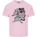 Funny Anxious Rat Anxiety Mens Cotton T-Shirt Tee Top Light Pink