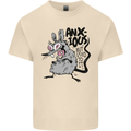 Funny Anxious Rat Anxiety Mens Cotton T-Shirt Tee Top Natural