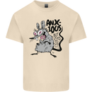 Funny Anxious Rat Anxiety Mens Cotton T-Shirt Tee Top Natural
