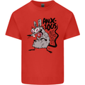 Funny Anxious Rat Anxiety Mens Cotton T-Shirt Tee Top Red