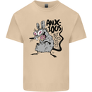 Funny Anxious Rat Anxiety Mens Cotton T-Shirt Tee Top Sand