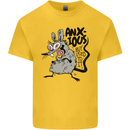 Funny Anxious Rat Anxiety Mens Cotton T-Shirt Tee Top Yellow