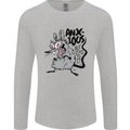 Funny Anxious Rat Anxiety Mens Long Sleeve T-Shirt Sports Grey
