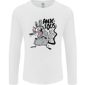 Funny Anxious Rat Anxiety Mens Long Sleeve T-Shirt White