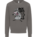 Funny Anxious Rat Anxiety Mens Sweatshirt Jumper Charcoal