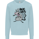 Funny Anxious Rat Anxiety Mens Sweatshirt Jumper Light Blue