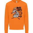 Funny Anxious Rat Anxiety Mens Sweatshirt Jumper Orange