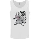 Funny Anxious Rat Anxiety Mens Vest Tank Top White
