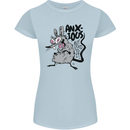 Funny Anxious Rat Anxiety Womens Petite Cut T-Shirt Light Blue