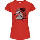 Funny Anxious Rat Anxiety Womens Petite Cut T-Shirt Red