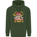 Funny BBQ If Dad Cant Grill It No One Can Childrens Kids Hoodie Forest Green