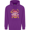 Funny BBQ If Dad Cant Grill It No One Can Childrens Kids Hoodie Purple