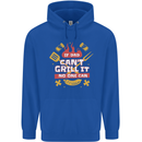 Funny BBQ If Dad Cant Grill It No One Can Childrens Kids Hoodie Royal Blue