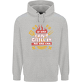 Funny BBQ If Dad Cant Grill It No One Can Childrens Kids Hoodie Sports Grey