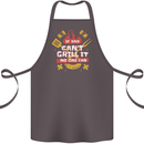 Funny BBQ If Dad Cant Grill It No One Can Cotton Apron 100% Organic Dark Grey
