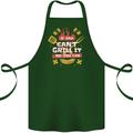 Funny BBQ If Dad Cant Grill It No One Can Cotton Apron 100% Organic Forest Green