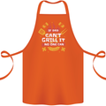 Funny BBQ If Dad Cant Grill It No One Can Cotton Apron 100% Organic Orange