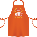 Funny BBQ If Dad Cant Grill It No One Can Cotton Apron 100% Organic Orange
