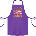 Funny BBQ If Dad Cant Grill It No One Can Cotton Apron 100% Organic Purple