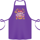Funny BBQ If Dad Cant Grill It No One Can Cotton Apron 100% Organic Purple