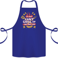 Funny BBQ If Dad Cant Grill It No One Can Cotton Apron 100% Organic Royal Blue