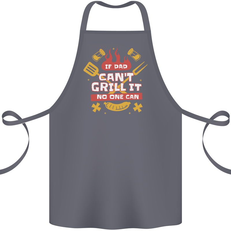 Funny BBQ If Dad Cant Grill It No One Can Cotton Apron 100% Organic Steel