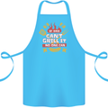 Funny BBQ If Dad Cant Grill It No One Can Cotton Apron 100% Organic Turquoise