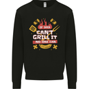 Funny BBQ If Dad Cant Grill It No One Can Kids Sweatshirt Jumper Black