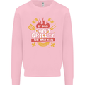 Funny BBQ If Dad Cant Grill It No One Can Kids Sweatshirt Jumper Light Pink