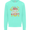 Funny BBQ If Dad Cant Grill It No One Can Kids Sweatshirt Jumper Peppermint