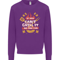 Funny BBQ If Dad Cant Grill It No One Can Kids Sweatshirt Jumper Purple