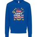 Funny BBQ If Dad Cant Grill It No One Can Kids Sweatshirt Jumper Royal Blue