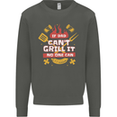 Funny BBQ If Dad Cant Grill It No One Can Kids Sweatshirt Jumper Storm Grey