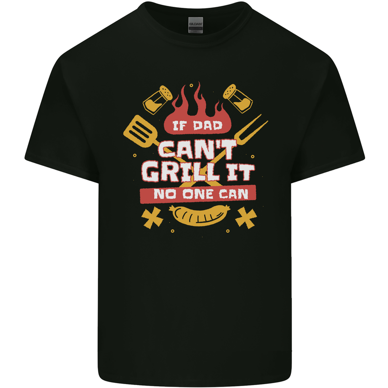 Funny BBQ If Dad Cant Grill It No One Can Kids T-Shirt Childrens Black