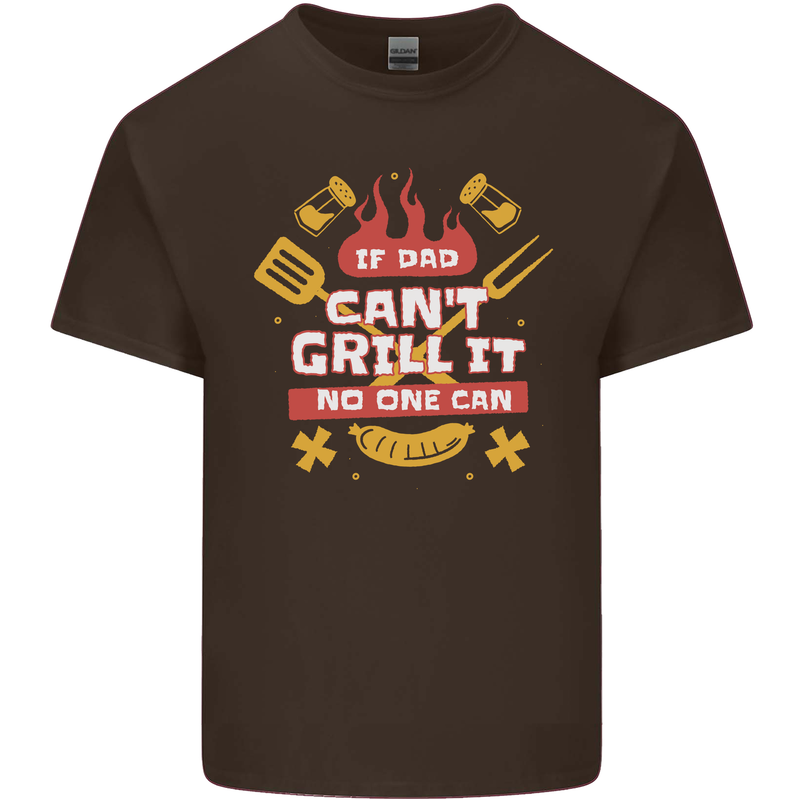 Funny BBQ If Dad Cant Grill It No One Can Kids T-Shirt Childrens Chocolate