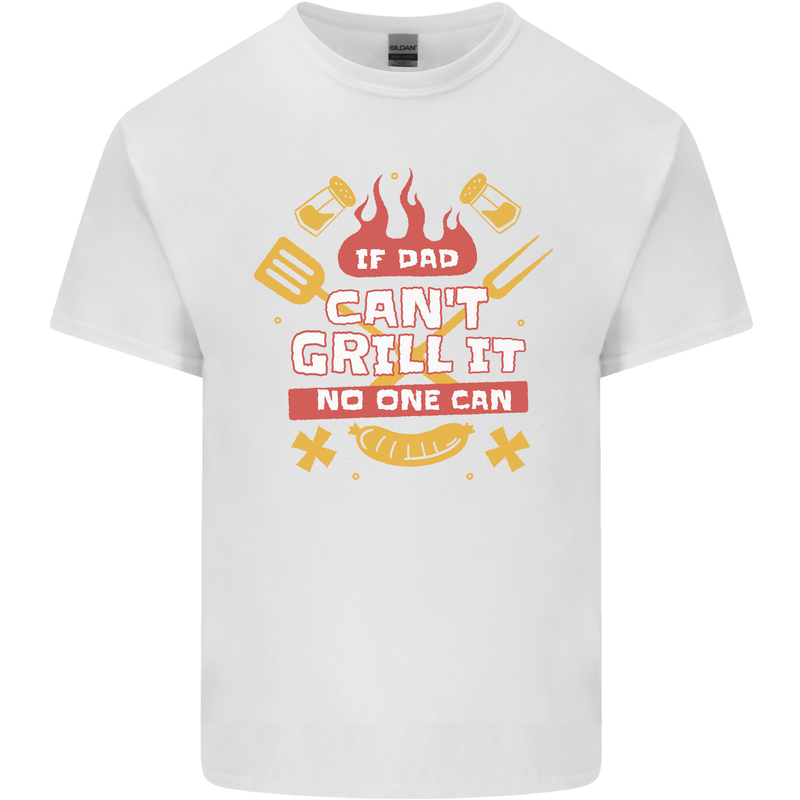 Funny BBQ If Dad Cant Grill It No One Can Kids T-Shirt Childrens White