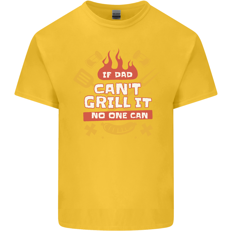 Funny BBQ If Dad Cant Grill It No One Can Kids T-Shirt Childrens Yellow