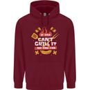 Funny BBQ If Dad Cant Grill It No One Can Mens 80% Cotton Hoodie Maroon